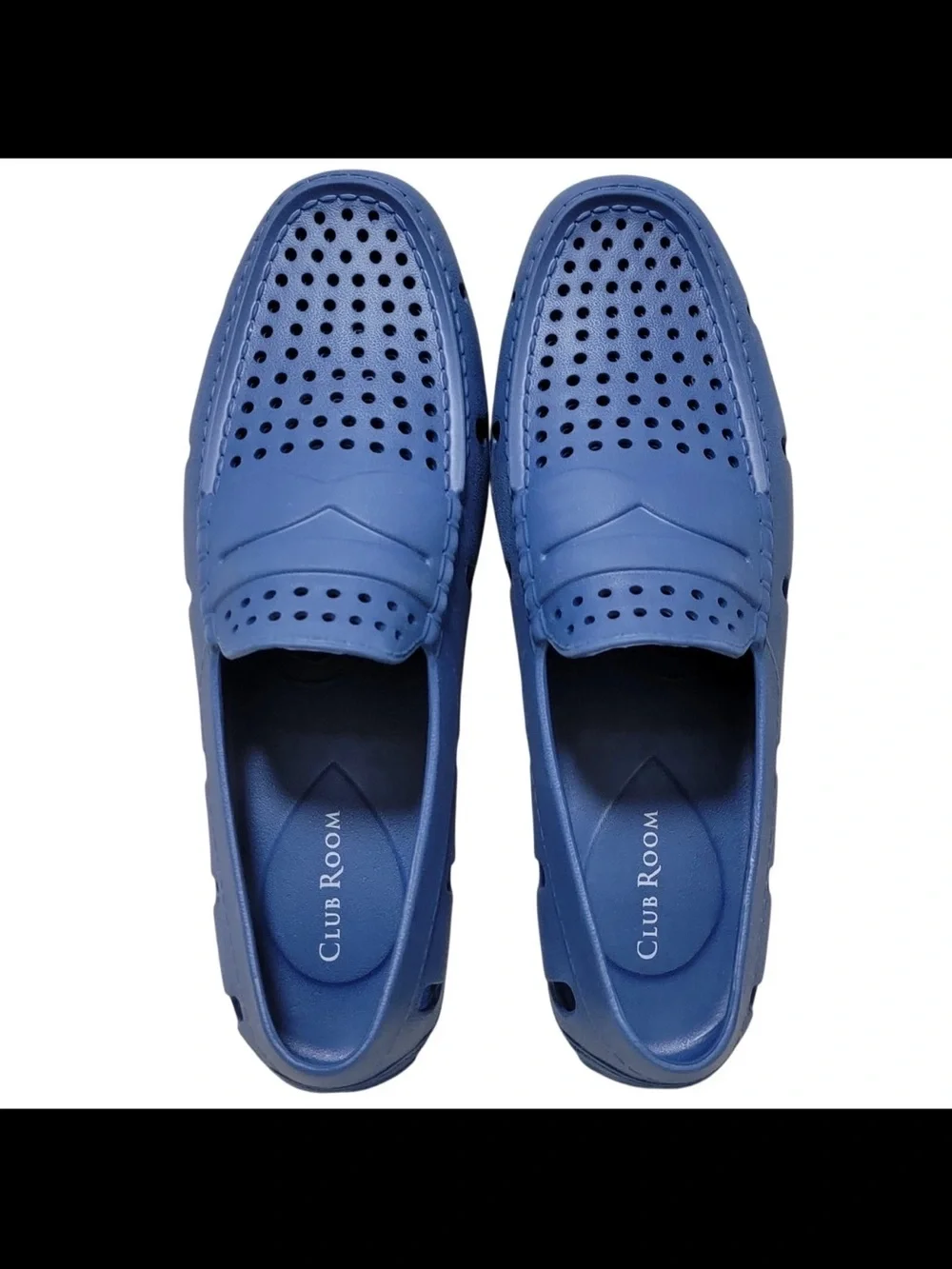 Club Room Men's Blue Perforated Slip-On Loafers